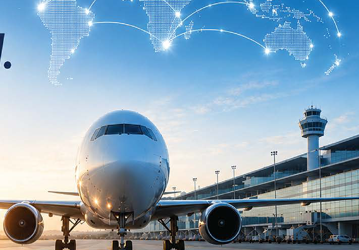 Wide-body aircraft at the terminal — ABN Aviation ground and airline services
